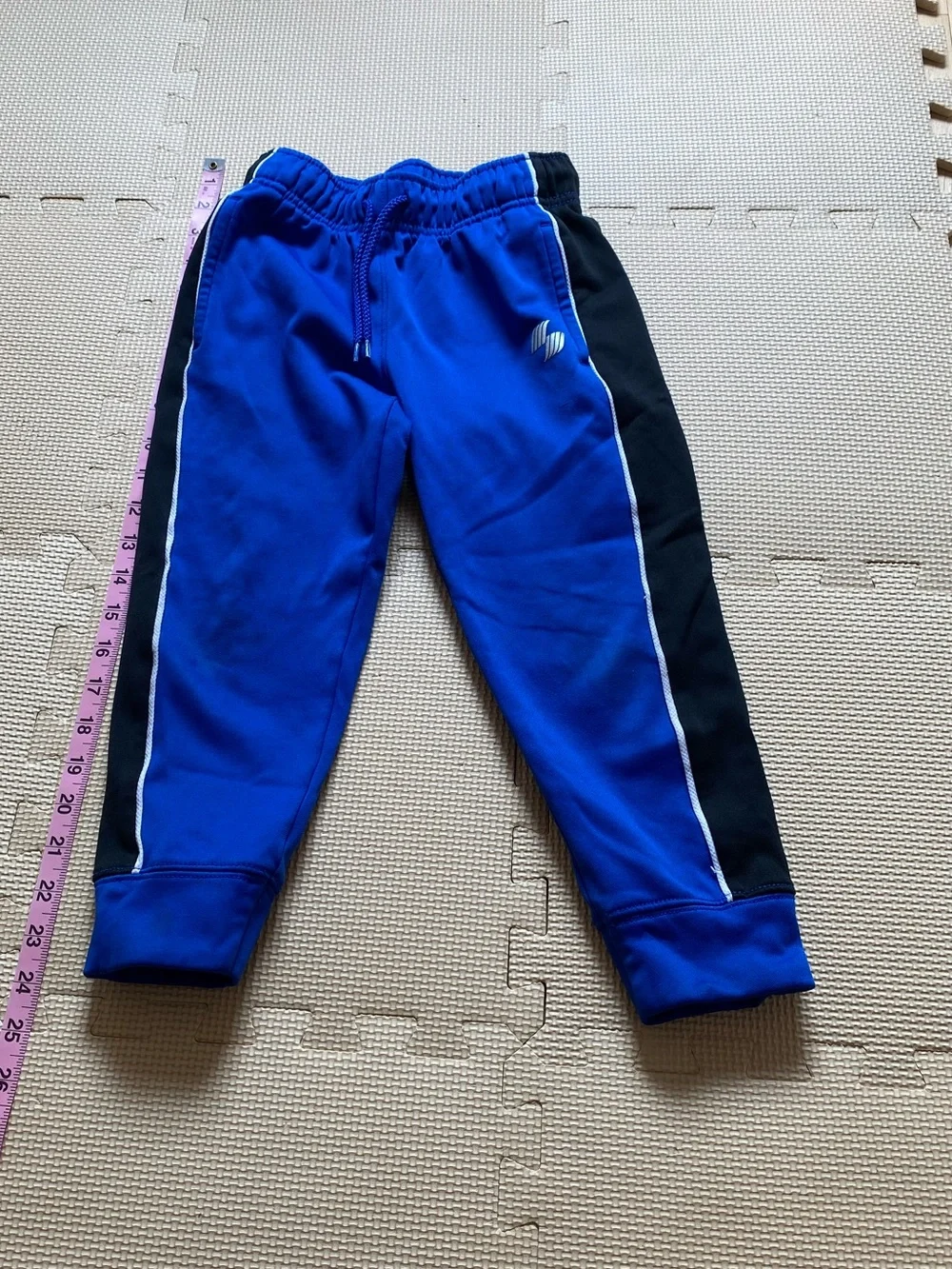 Place Sport Blue Athletic Joggers Black Side Panel Sweatpants Kids Size S 5/6